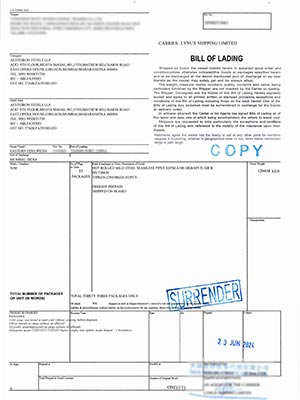 Bill of Lading