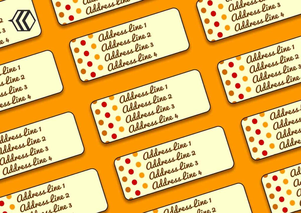 sticky address labels uk