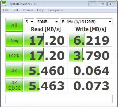 CrystalDiskMark / 50MB