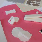 Specialty 1/32â€ thick foam parts die-cut precisely on flatbed.