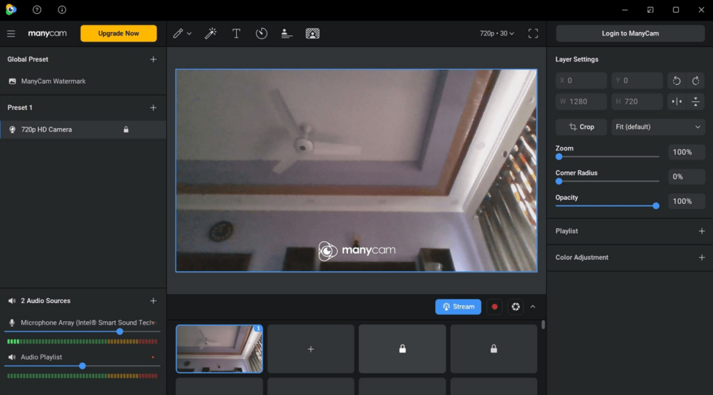 edit the manycam settings