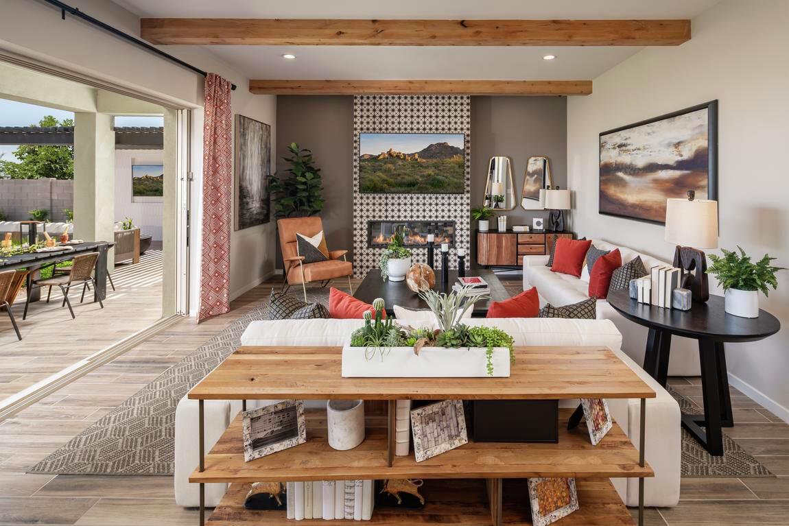 Rustic Great Room with Natural Elements