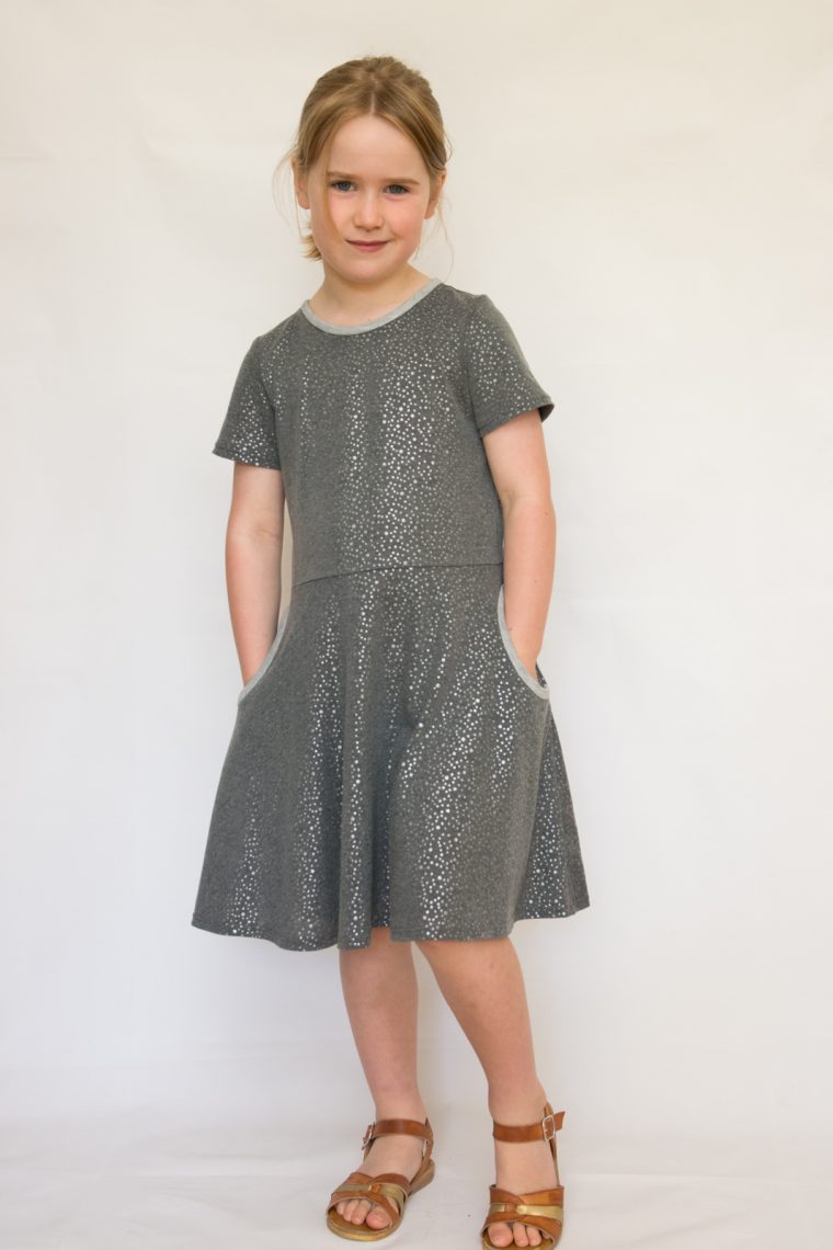 Oliver + S Building Block Dress in knit fabric