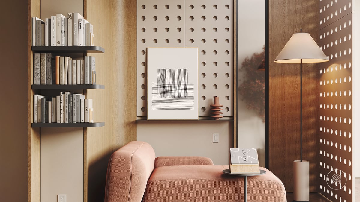 How To Create a Cohesive Design With Floating Shelves: Add Warmth