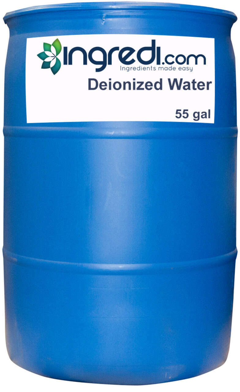 blue plastic drum with white label and ingredi logo