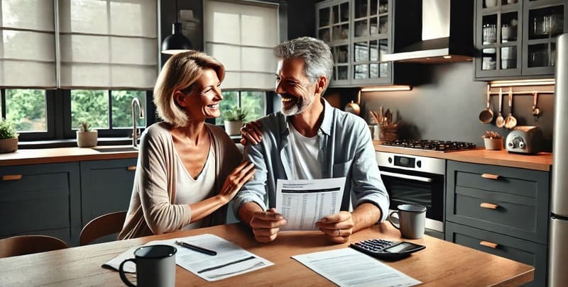 Couple pleased with their energy bill