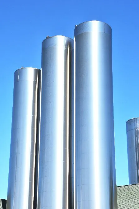 Vertical Tank Containing Milk