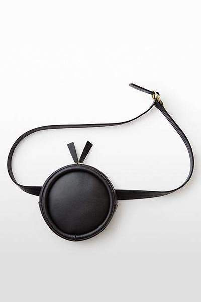 Biopolyoil Plant Based Leather Circle Belt Bag â€¢ Onyx from HOZEN