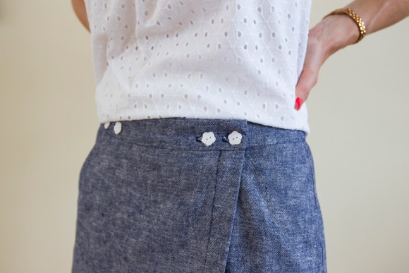Liesl + Co. City Stroll Wrap Skirt sewn by Lauren Guthrie