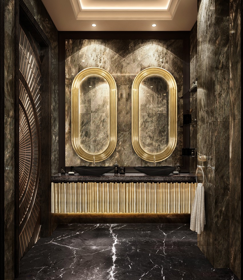 golden bathroom