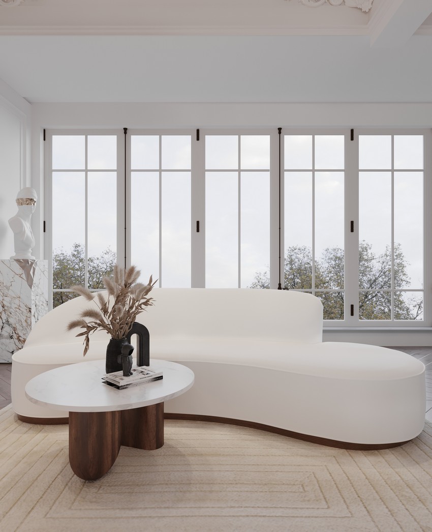 All-white Minimalist And Contemporary Open Space By Marina Dolynna
