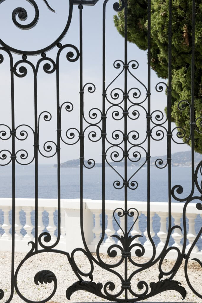 Iron gate, Hotel Cap-Estel, Eze-Bord-de-Mer, France, by Cattie Coyle Photography