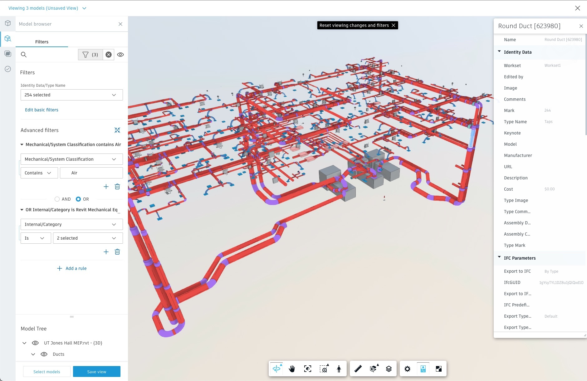 Advanced filters allow you to customize models for the office or out onsite.