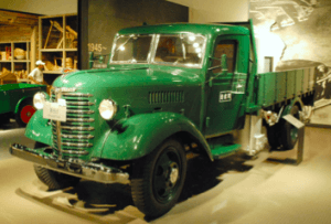 green bm truck