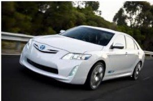 white camry driving
