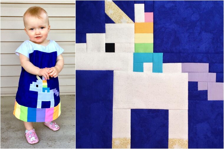 Explore the creative process behind Mindy's quilt-inspired baby dress.