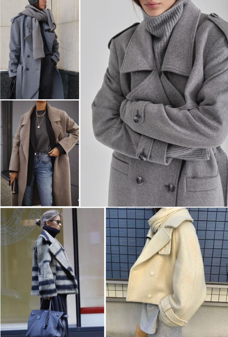 Green Wool Trench Coat