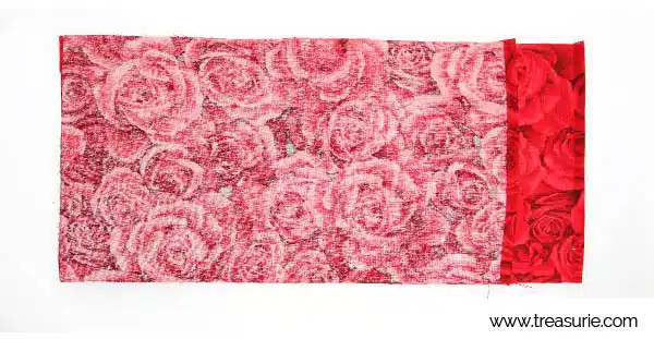 Place the fabric together
