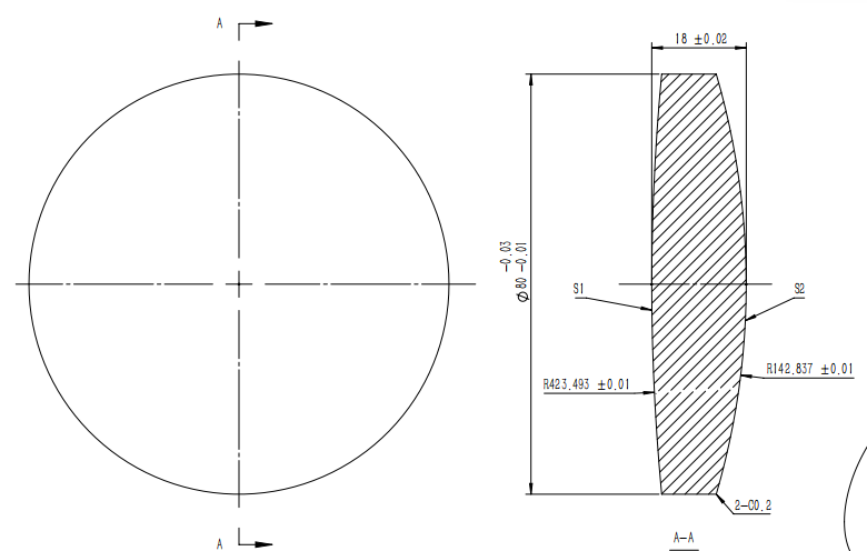 Özel dışbükey lens büyük K9 küresel 80mm çift dışbükey lens optik lensler