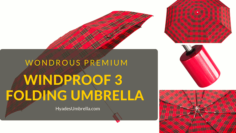 Wondrous Premium Windproof 3 Folding Umbrella