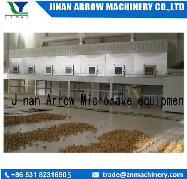 Microwave Microwave drying industrial segment and continue processing line