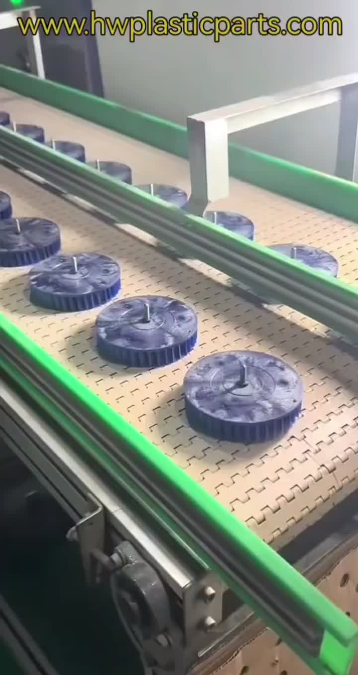 Injection molded machine plastic base black