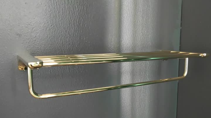 Brush Gold Bathroom Towel Rack