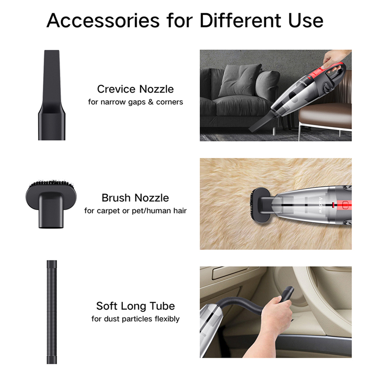 Good quality vehicle cleaning high pressure compressor 8000pa portable wireless usb mini car vacuum cleaner