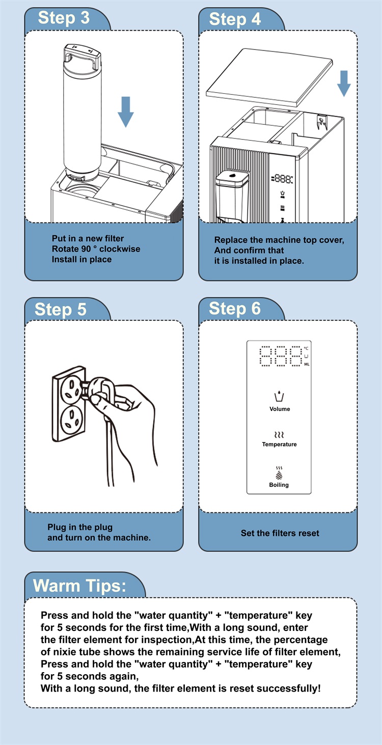 2022 New Design Free-Installation Desktop Reverse Osmosis Instant Hot Water Dispenser