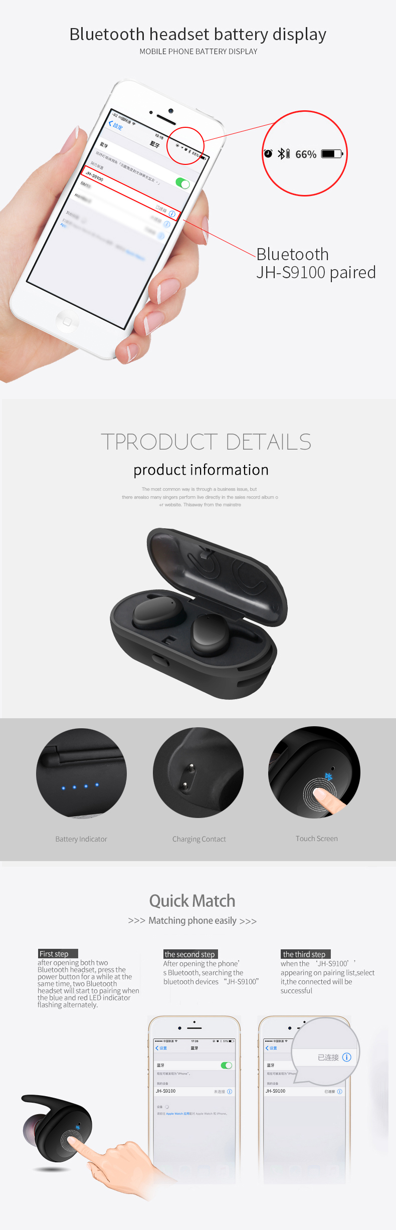 Earbud nirkabel Wireless Earbud