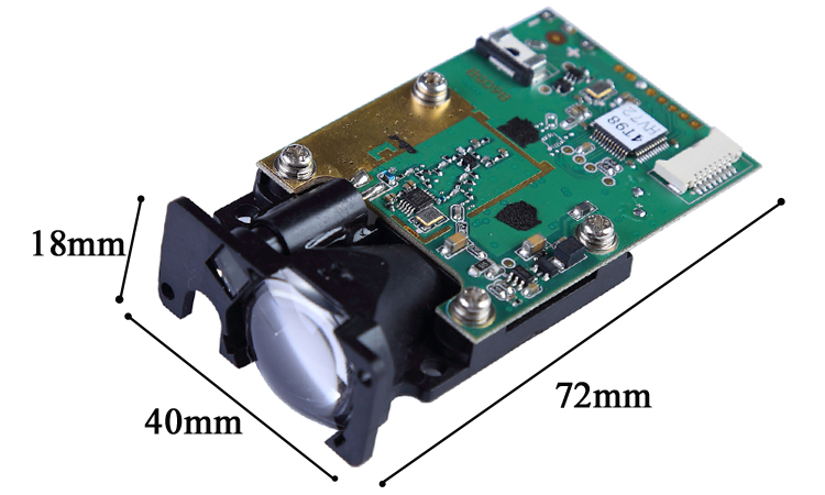 100m Serial Laser Height Sensor Size