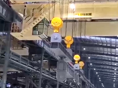 2 Unit Bridge Crane Simultaneous Lifting Test