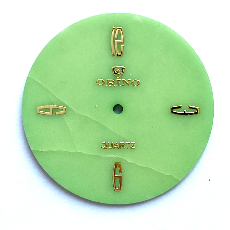 jade green stone watch dial