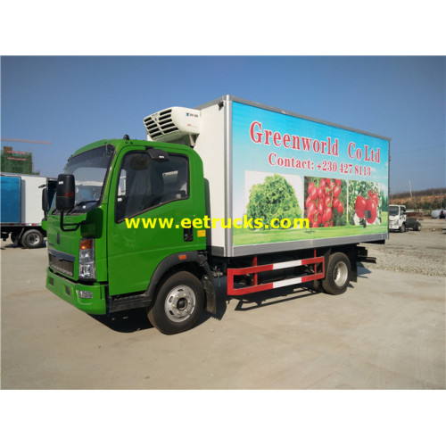 Sinotruk 2ton camión refrigerado