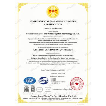 ENVIRONMENTAL MANAGEMENT SYSTEM CERTIFICATION