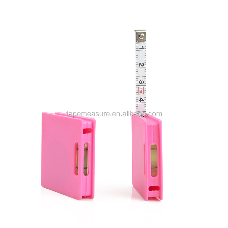 100cm/39inch keychain square meter bubble level tape measure mini steel measuring tape factory with Your Logo