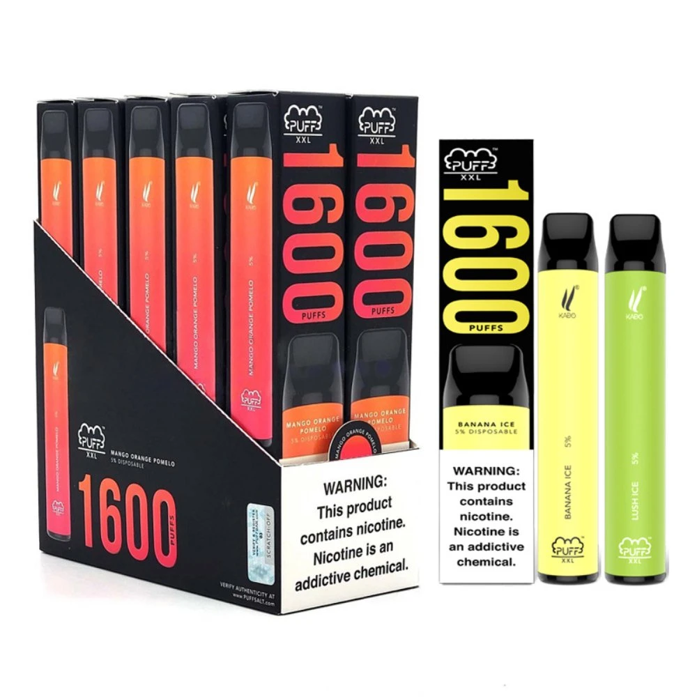 1600 Puffs Venta al por mayor desechable Vape Puff XXL con 10 sabores