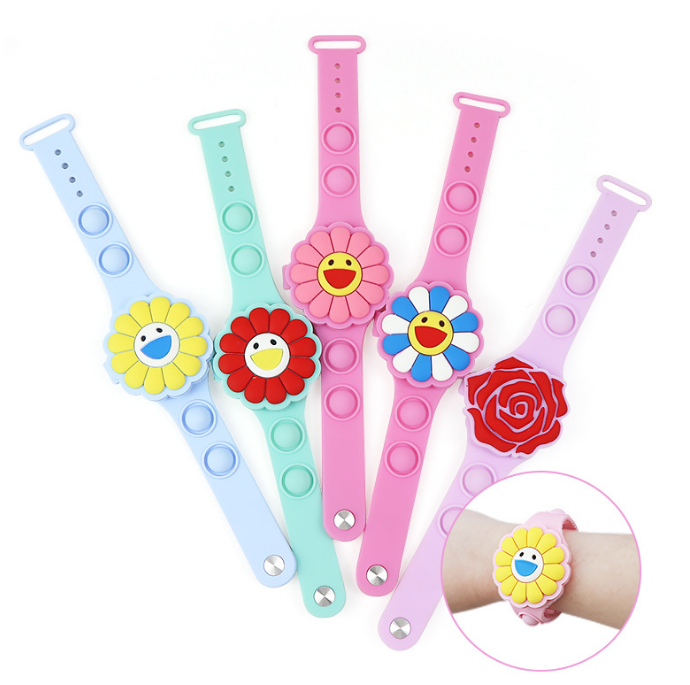 Cartoon Pop Fidget Silicone Digital LED -klockor