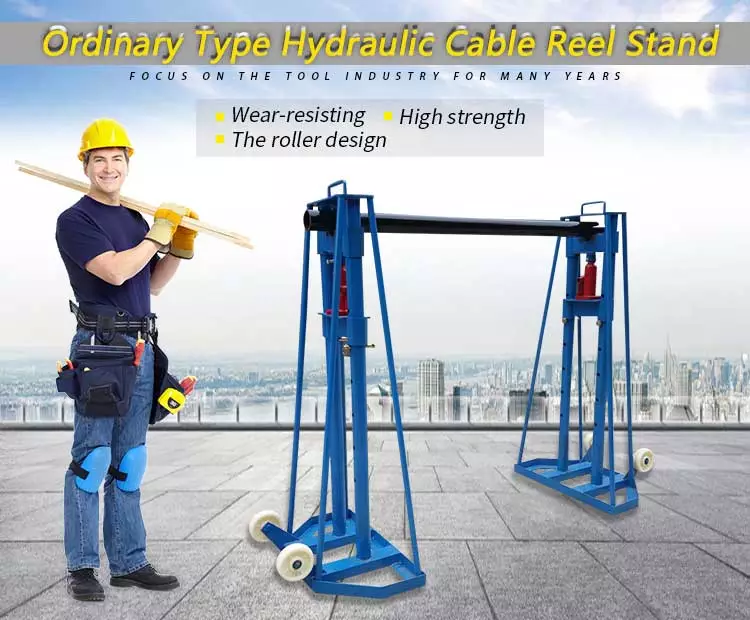 10Ton Cable Jack And Cable Reel Stand Cable Drum Handling Equipment