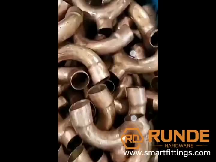 chamfering copper y bends