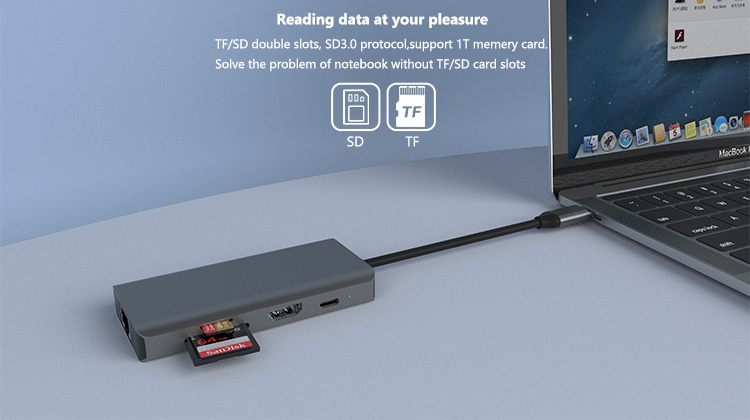 Docking Station USB2.0 USB3.0 RJ45 for Macbook