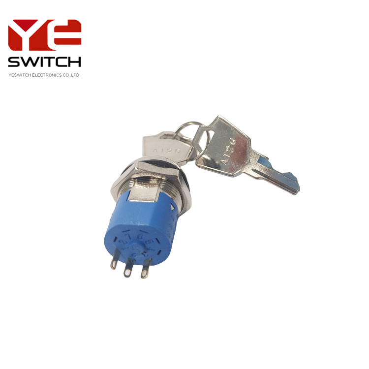 Yeswitch 19mm IPX5 S2015E-1-3 Clé de verrouillage anti-vandal