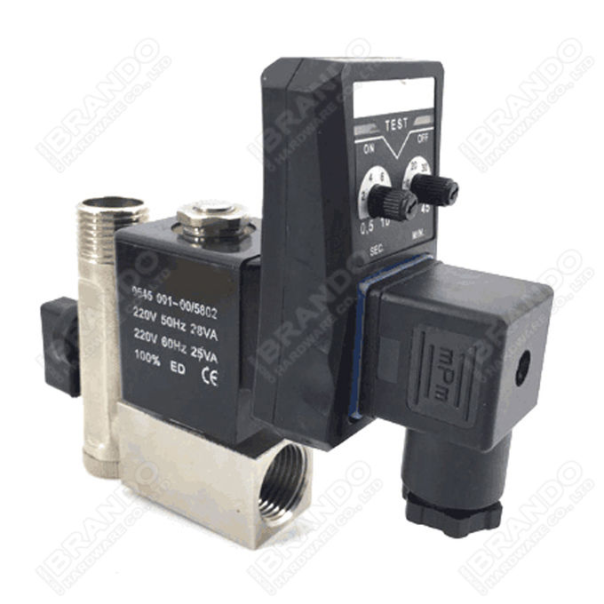 Sub Base Mounted 3 Way Brass Solenoid Valve For Screw Air Compressor 5