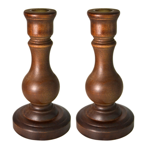 Wooden taper candle holders