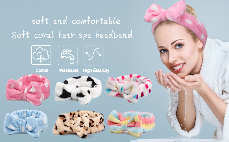 Soft Coral Fleece Makeup Headband Hair Band