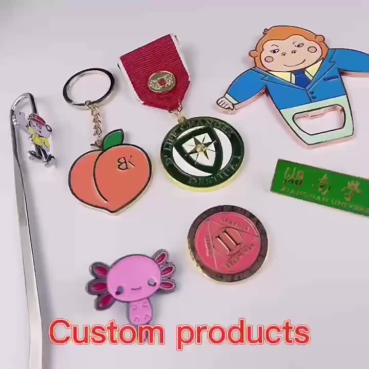 Custom enamel pin badge and enamel keychain 