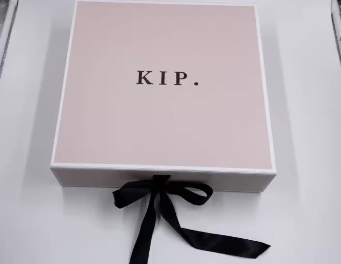 Luxury Custom Logotipo Ropa de ropa de baño Pantalones Pantalones Caja de regalos Caja de regalo con cinta y satén para extensiones de cabello Productos 1