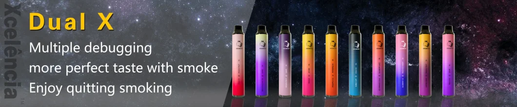 2021 Nuevo Dual X 3ml + 3ml 1400 bocanadas Sabores duales Venta al por mayor Desechable Vape Pluma Desechable Pod Venta al por mayor I Vape E-Ciggarette Vape