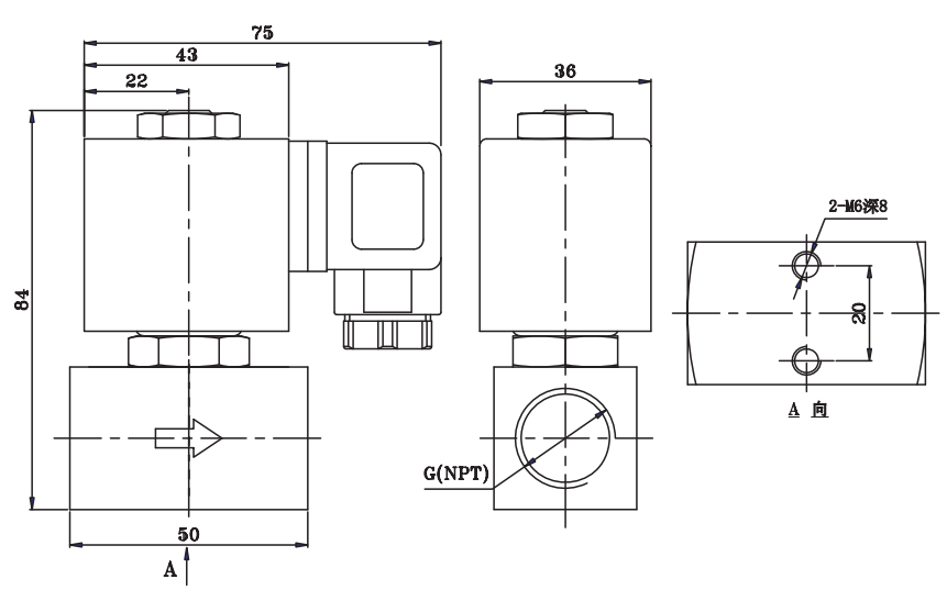 24V 220V Compact Brass Solenoid Valve 2 Way Normally Open 1/4'' 3/8'' 1/2'' 1