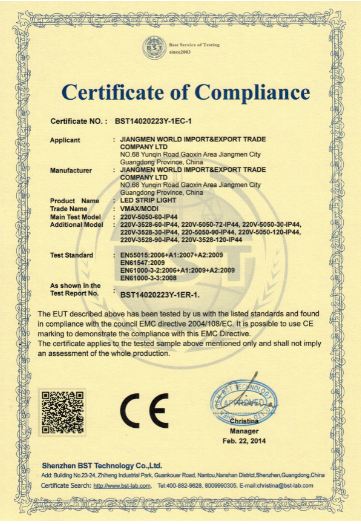  Certificate of Compliance